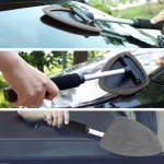 TAKAVU Car Window Cleaning Tool with Microfiber Bonnets