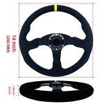 YEHICY 13.8” Suede Racing Steering Wheel