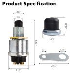 Waterproof 12V Push Button Starter Switch Pack