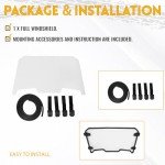 KUAFU Full Windshield for Polaris RZR XP 1000