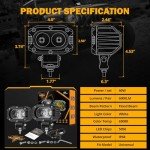 Auxbeam 4-Inch 60W LED Light Pods - 2 Pack