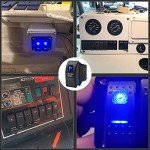 Lighted Waterproof Rocker Switch with Blue LED