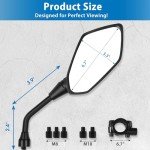 ATV & Motorcycle Universal Side Mirrors 8mm 10mm