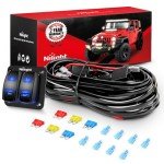 Nilight LED Light Bar Wiring Harness Kit 12V