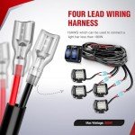 Nilight LED Light Bar Wiring Harness Kit 12V