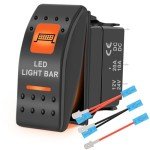 HOKAAER Waterproof LED Light Bar Switch 12V/24V