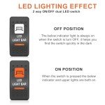 HOKAAER Waterproof LED Light Bar Switch 12V/24V