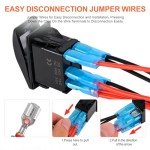 HOKAAER Waterproof LED Light Bar Switch 12V/24V