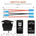 HOKAAER Waterproof LED Light Bar Switch 12V/24V