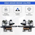 M MATI Front Left Right Brake Calipers & Pads for Yamaha Banshee Big Bear Grizzly Kodiak Raptor Warrior Wolverine YFM 125 250 350 400 450 660 YFZ350 3GD-2580T-01-00 3GD-2580U-01-00