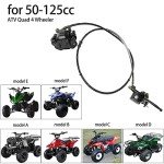 FVRITO Left Hydraulic Brake Master Cylinder Caliper Assembly for 50cc 70cc 90cc 110cc 125cc Taotao Coolster Vitacci Peace SunL RPS Roketa Kazuma Jetmoto BMS Baja NST Icebear Chinese ATV Quad 4 Wheeler