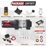 FieryRed 3500LBS ATV Electric Winch with Remote