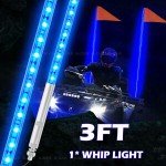 3FT Blue LED Whip Light for ATVs & UTVs