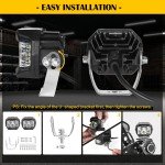 4-Pack 3" Side Shooter LED Pods for ATV