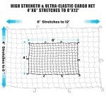 Kohree Adjustable Cargo Net with Clips and Hooks