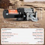 3000 lb Electric ATV Winch with Remote Control