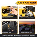 2X 2ft RGB LED Whip Lights for ATV