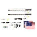 2ft RGB LED Whip Lights for UTV/ATV