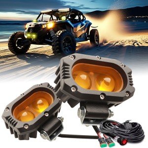 Amber LED Work Light Cube Pods for Can-am X3