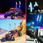 2ft RGB LED Whip Lights for UTV/ATV