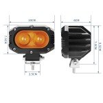 Amber LED Work Light Cube Pods for Can-am X3