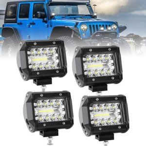 BEEYEO 4" LED Light Pods - 240W Off-Road Bundle