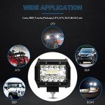 BEEYEO 4" LED Light Pods - 240W Off-Road Bundle