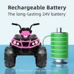 24V Kids Electric ATV with MP3 and LED Lights