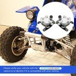 M MATI Front Left Right Brake Calipers & Pads for Yamaha Banshee Big Bear Grizzly Kodiak Raptor Warrior Wolverine YFM 125 250 350 400 450 660 YFZ350 3GD-2580T-01-00 3GD-2580U-01-00