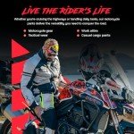 Waterproof Motorcycle Cargo Pants with CE Armor