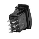 7-Pin Green LED Rocker Switch for UTVs