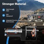 3000LBS Electric Winch with Synthetic Rope & Remote