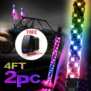 4ft LED Whip Light Set for ATV UTV
