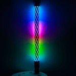 2X 2ft RGB LED Whip Lights with Remote