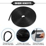 VekAuto Universal Rubber Edge Guard Strip - 16.4ft