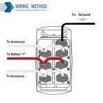 7-Pin Red LED Rocker Switch with Wires