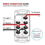 Waterproof Rocker Switch with Blue LED Light