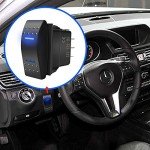 Waterproof Rocker Switch with Blue LED Light
