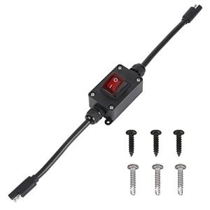 12V Waterproof Inline Power Switch with LED Indicator