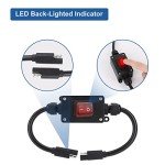 12V Waterproof Inline Power Switch with LED Indicator