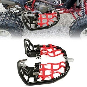 Honda 400EX 400X Aluminum Nerf Bars with Red Nets