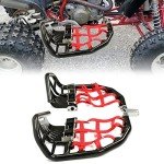 Honda 400EX 400X Aluminum Nerf Bars with Red Nets