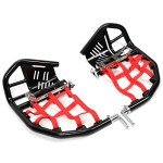 Honda 400EX 400X Aluminum Nerf Bars with Red Nets