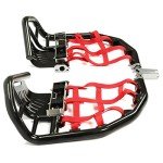 Honda 400EX 400X Aluminum Nerf Bars with Red Nets