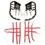 Honda 400EX 400X Aluminum Nerf Bars with Red Nets