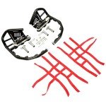Honda 400EX 400X Aluminum Nerf Bars with Red Nets