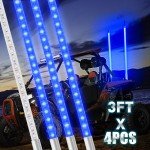 3FT Blue LED Whip Lights for UTV/ATV