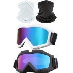 Immoono 2-Pack ATV and Dirt Bike Goggles