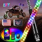 Nilight 5FT RGB LED Whip Light Set