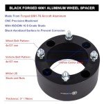 Black 3-Inch ATV Wheel Spacers - Pack of 2